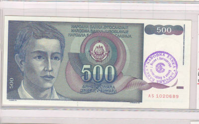 Bosnia & Herzegovina #P1a-c XF 1992 500 Dinara trio