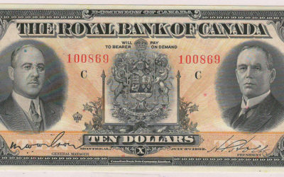 Royal Bank of Canada XF 1933 $10 Banknote