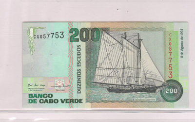 Cape Verde #P54a, P60, P63 Unc 1977/89 banknote trio