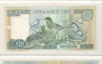Cyprus #P61b, P62d, P63c Unc 2003/04 paper money trio