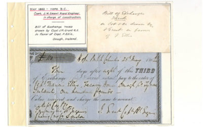 Page 45 (last page), Hope, B.C. 29 May 1862 Capt. Grant Royal Engineers Third Bill of Exchange,Wellburn Fraser River Gold Rush collection