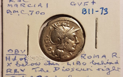 Marcia I 148 BC Q Marcius Libo Silver Denarius w/ Roma