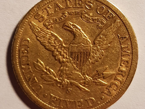 U.S.A./Colonial Canada VF 1901S Coronet Gold $5 Half Eagle