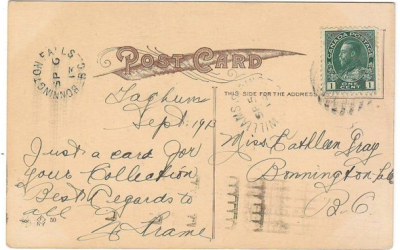 Williams Siding, B.C. RFE-1 1913 1c Art Postcard