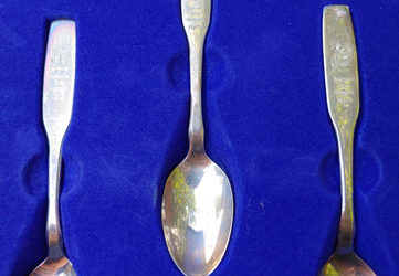 H.B.C. 1670/1970 #45/198 Oneida Sterling Silver Spoon Set of three