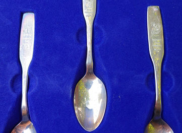 H.B.C. 1670/1970 #45/198 Oneida Sterling Silver Spoon Set of three