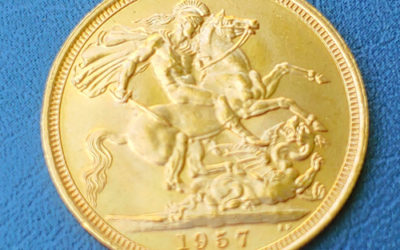G.B. BU 1957 QEII Gold Sovereign