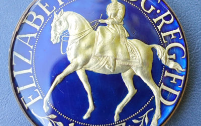 G.B. enamelled 1977 QEII Jubilee Crown
