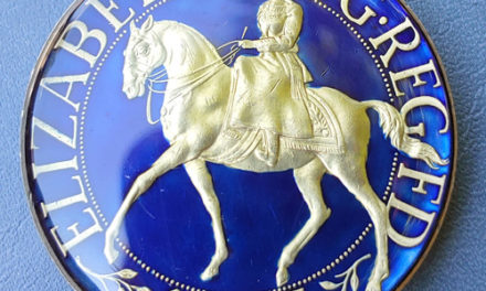 G.B. enamelled 1977 QEII Jubilee Crown