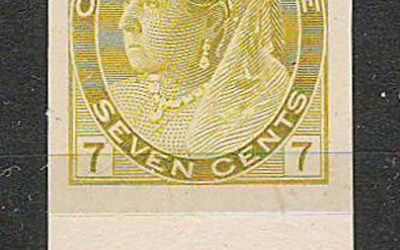 Canada #81P 1902 7c QV Numeral Plate Proof