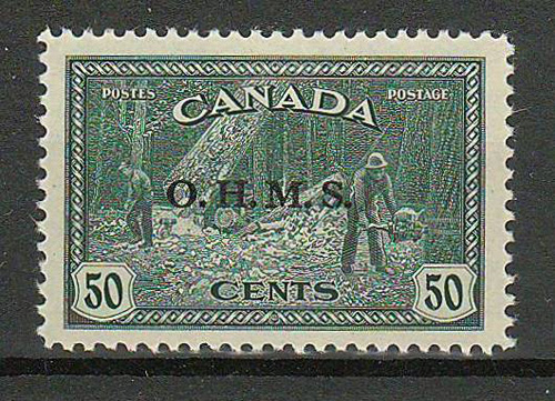 Canada #O9 1949/50 O.H.M.S. 50c