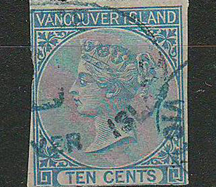 B.C. #4 1865 10c Imperf w/ RPSL Cert