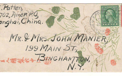 U.S.A./China 1917 3c illustrated 3c Shanghai/Binghamton, N.Y.