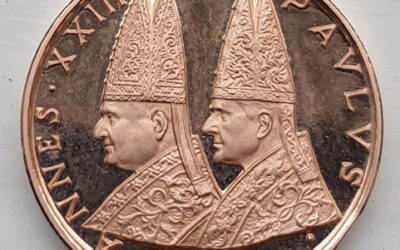 Popes John XXII & Paul VI 5gm Vatican II Gold Medallion