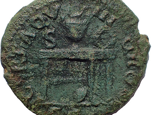 Nero 54-68 AD Ae Semis struck at Rome Mint