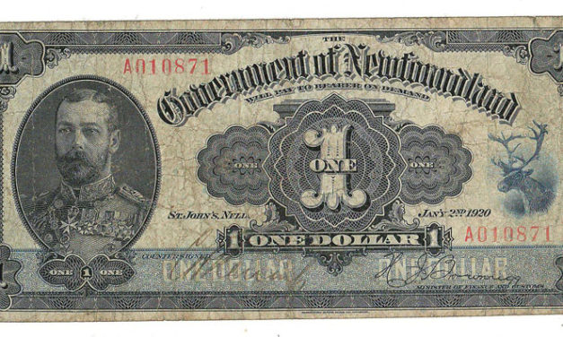 Newfoundland #NF12d 1920 $1 Banknote
