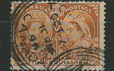 Canada #63 Fine Toronto CDS 1897 $3 Jubilee