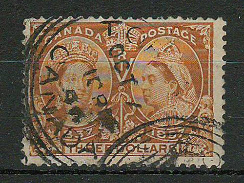 Canada #63 Fine Toronto CDS 1897 $3 Jubilee