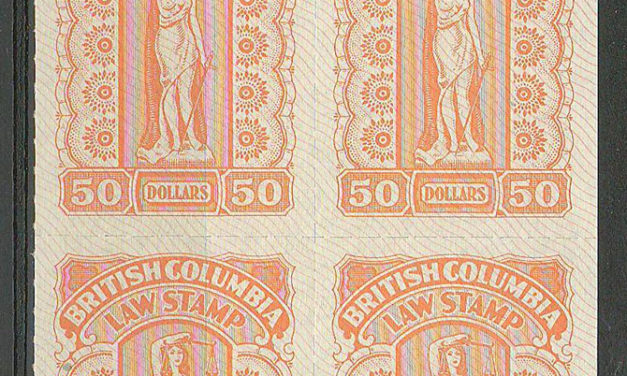 British Columbia #BCL67 1981 $50 Plate Block (4)
