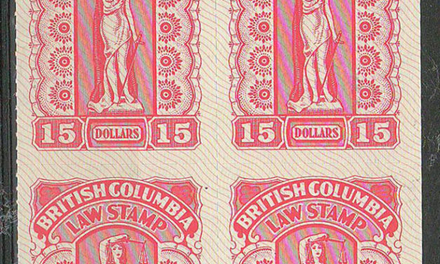 British Columbia #BCL65 1981 $15 Plate Block (4)
