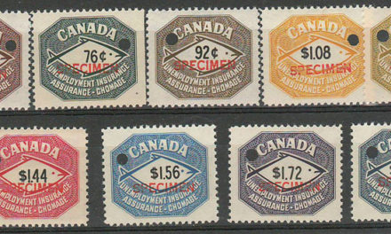 Canada #FU87S-FU95S 1960 Specimen Set (9)