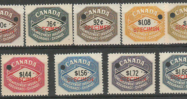 Canada #FU87S-FU95S 1960 Specimen Set (9)
