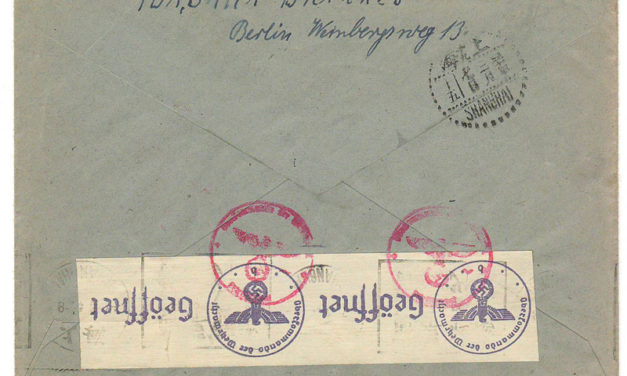 Shanghai incoming 24 Jan 1941 25pf Censored Cover via Siberia