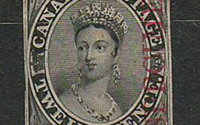 Canada #3Pi 1851 12d Black Specimen Plate Proof