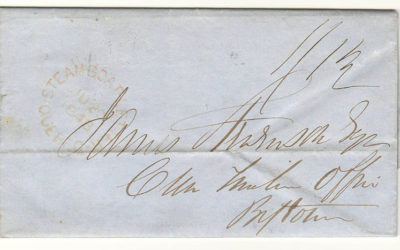 Steamboat Letter 1843 Prestamp FLS Bytown