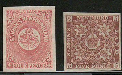 Newfoundland #17ii-20 1861/62 incl Ines in 2s (4)