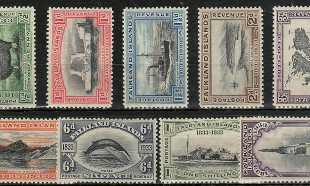 Falkland Islands #65-73 1933 values (9 diff)