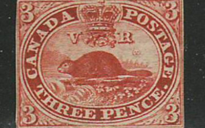 Canada #4a Unused 1853 3d Brown Red