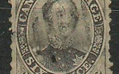 Canada #13a Fine 1859 6d Perforated