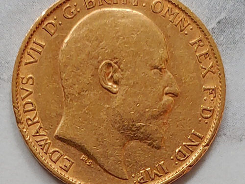 Australia XF 1903S Edward VII Gold Half Sovereign .1178oz AGW
