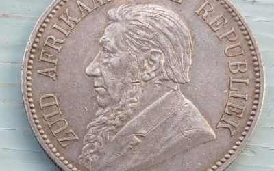South Africa XF 1892 Silver 5 Shillings