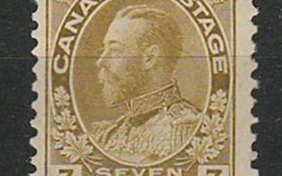 Canada #113b Fine Never Hinged 7c Straw Admiral