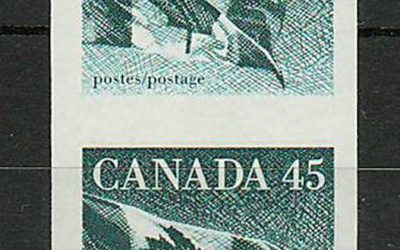 Canada #1396a 1995 45c Imperforate Pair