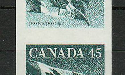 Canada #1396a 1995 45c Imperforate Pair