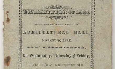 New West, B.C. Sept 1883 60-pg Agricultural Program, ex Brighouse