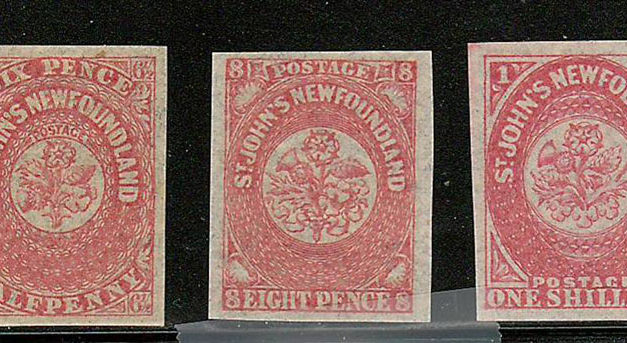 Newfoundland #21-23 1861/62 Pence trio