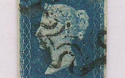 G.B. #2 1840 2d Blue w/ Black M/C cancel