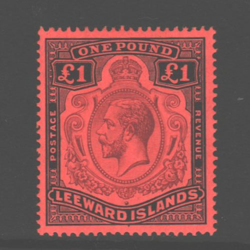 Red 1 Pound Leeward Islands George V stamp