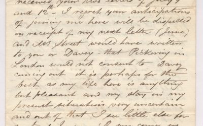 Marcus Smith 20 Sep 1861 3-sided Capetown Letter to his wife Anne, the daughter of a cousin of Sir Isaac Brock