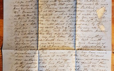 Marcus Smith 20 Feb 1861 4-page letter to his wife from Cape of Good Hope