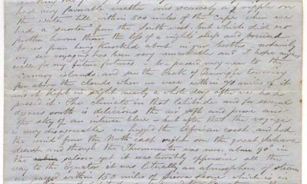 Capetown 18 Oct 1860 Marcus Smith 4-page letter to his Cdn wife