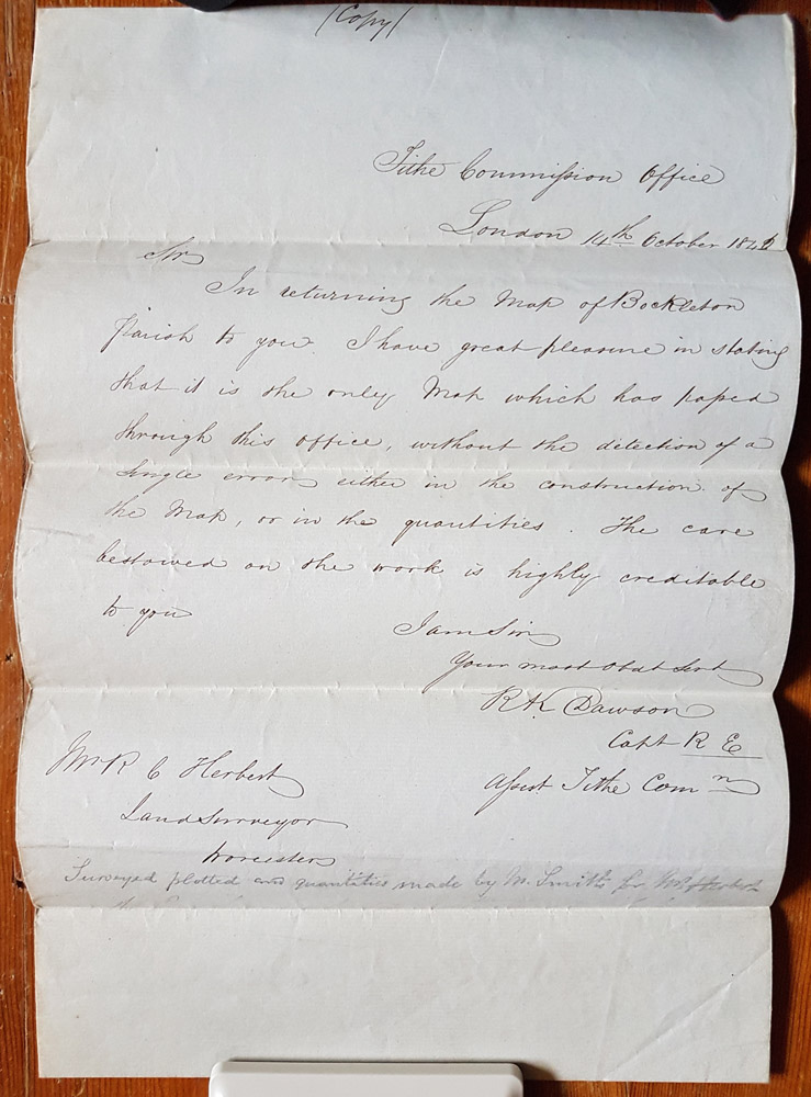 1841/42 Somerset House Capt. Dawson/Marcus Smith Letter