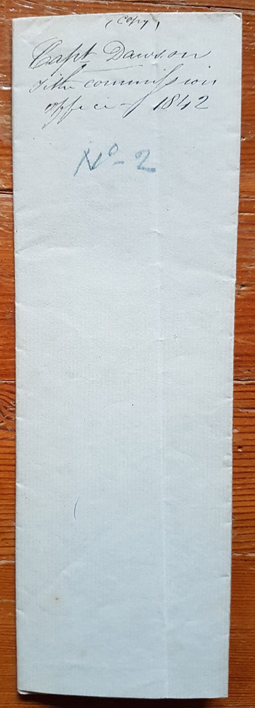 1841/42 Somerset House Capt. Dawson/Marcus Smith Letter (second copy)