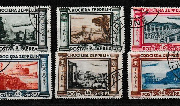 Italy #C42-C47 favour cancelled 1933 Zeppelin Set (6)