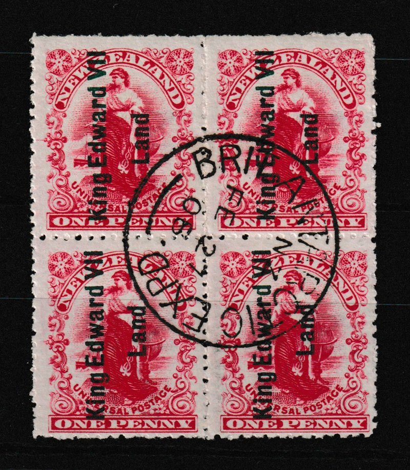 N.Z./King Edward VII Land #121A 27 Fe 1908 B.A.E. CDS Used Blk (4)