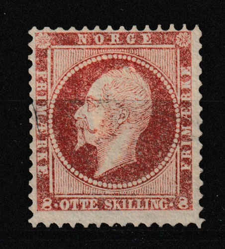 Norway #5 Fine Unused 1856 8Sk, sml tear US$1450.